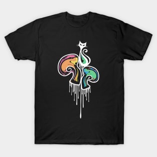 Trippy Mushroom Cat T-Shirt